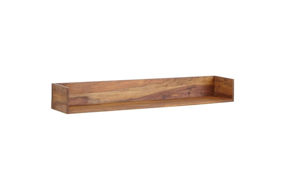 Vägghylla Wohnling Vägghylla i massivt trä, väggmonterad, 120 cm, lantlig stil