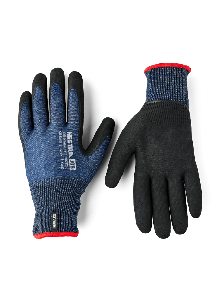 Hestra Pro Thin Nitrile Cut Montagehandske blå/svart 8