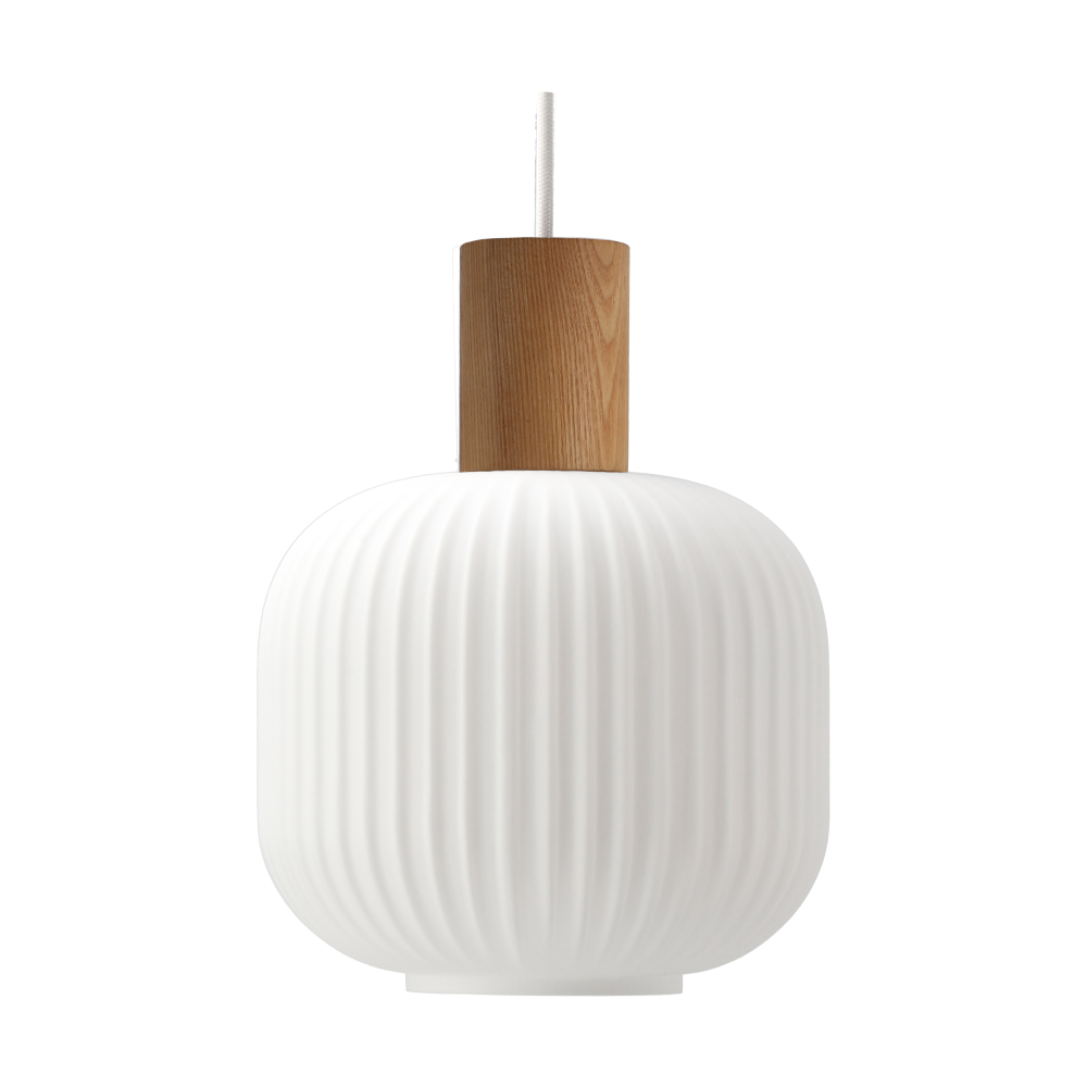 Fair taklampa Ø20cm, Frostat glas-ask