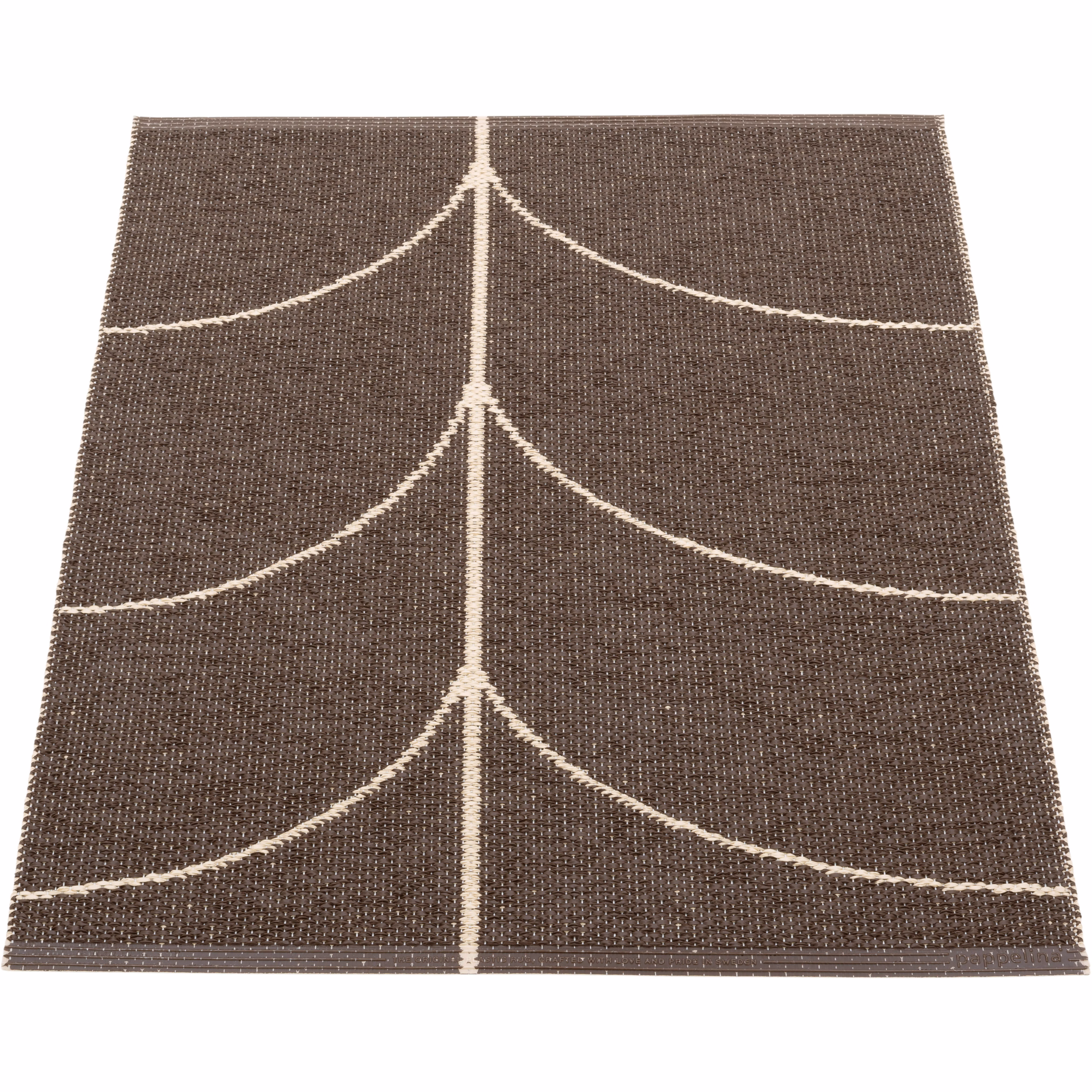 Leif Plastmatta Dark Brown / Cream, 70x90 cm