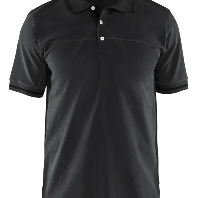 Blåkläder 338910509998XXXL Pikétröja svart/mörkgrå 3XL