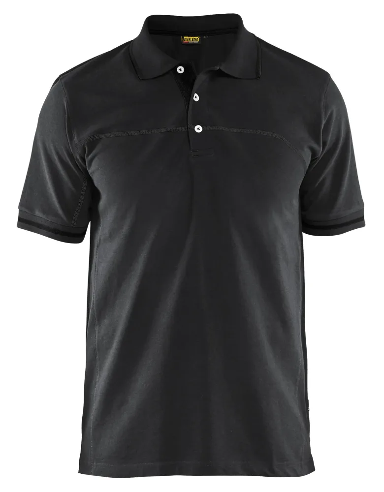 Blåkläder 338910509998XXXL Pikétröja svart/mörkgrå 3XL