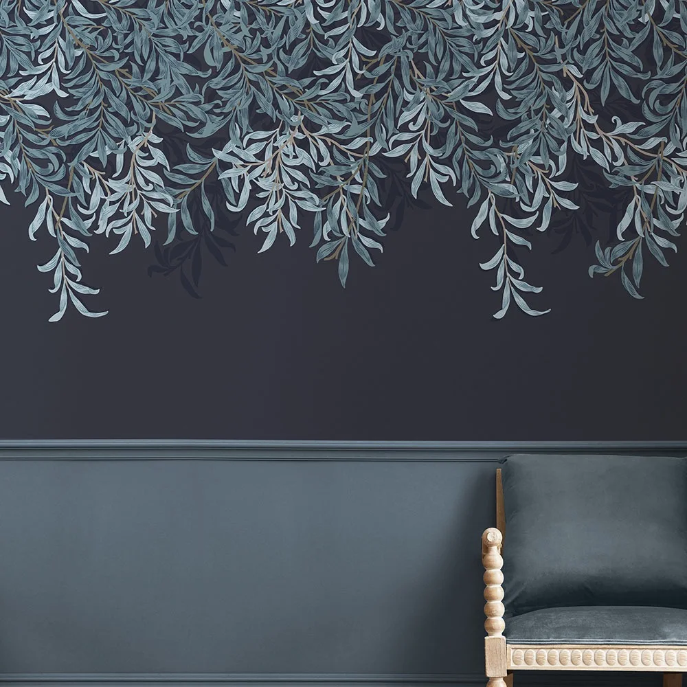 Graham & Brown William Morris At Home 125382 Tapet Willow Bough Navy Fixed Size Mural Vit/multi