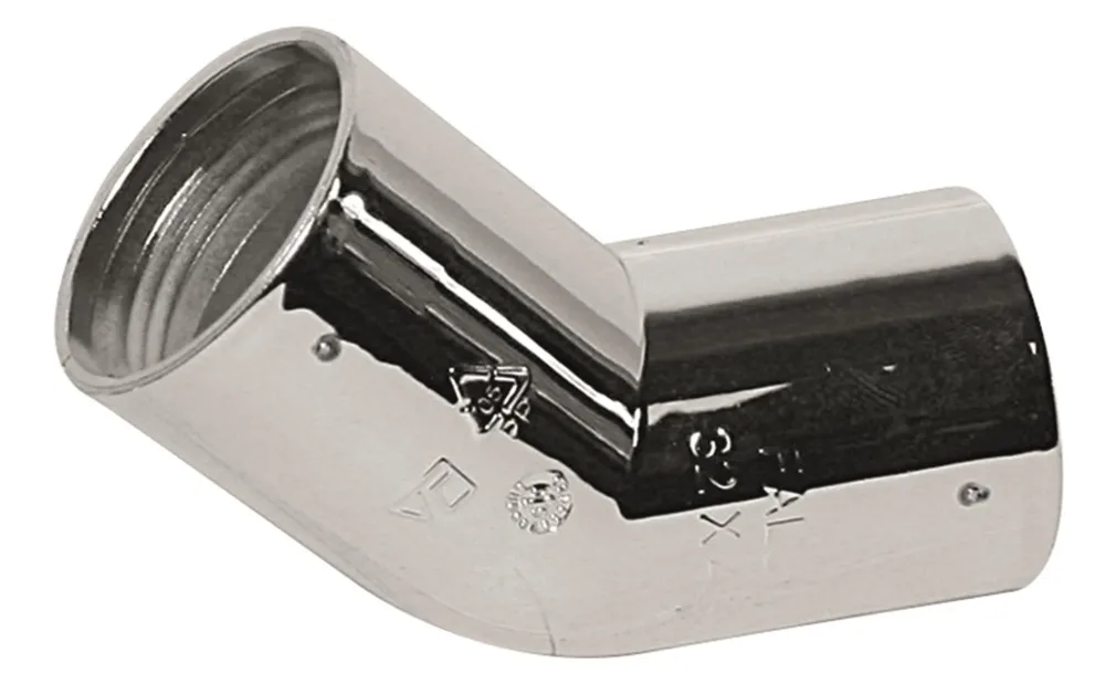 Faluplast 2910380 Böj 45°, förkromad 40 mm