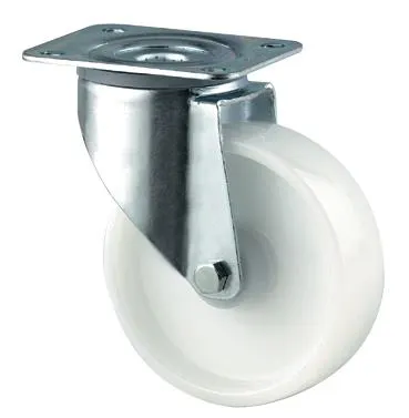 Tente 3470UOO080P62 Länkhjul nylon, vit, platta 105x85 mm 80 mm