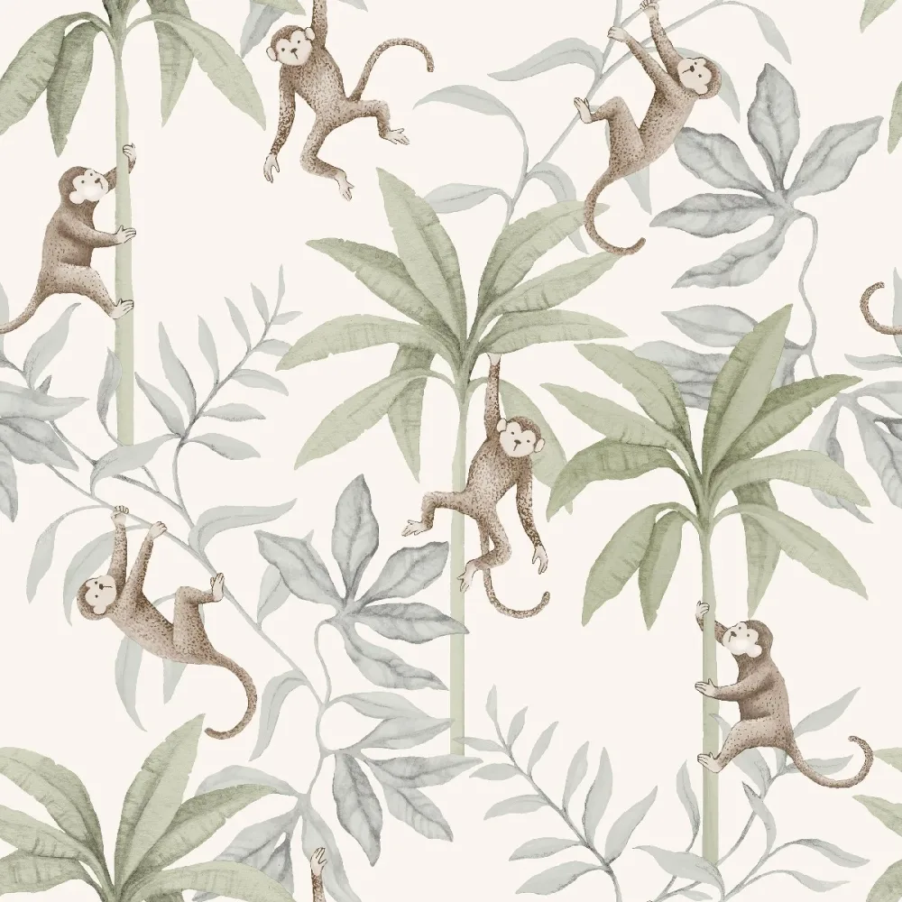 Tapet Newbie Wallpaper II Jungle Friends 6936 Vit Barnmönster - Bild 2