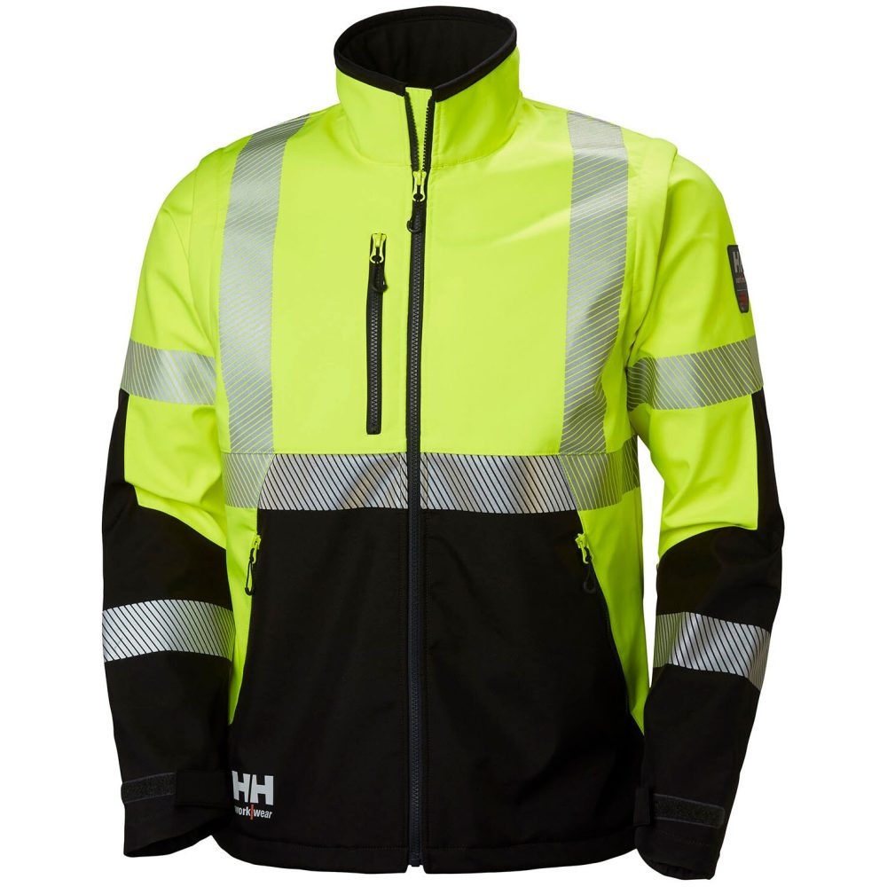 Kjøp Helly Hansen Workwear Softshell jakke ICU varsel, klasse 3, gul