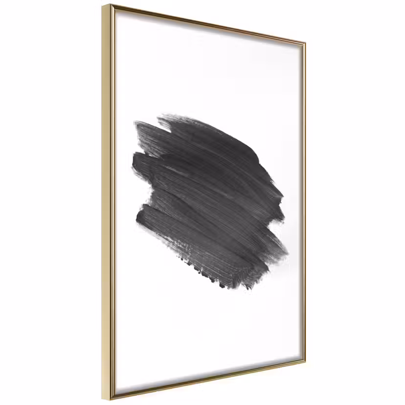 Poster Artgeist Affisch Black Paint Guld ram, 20x30 cm