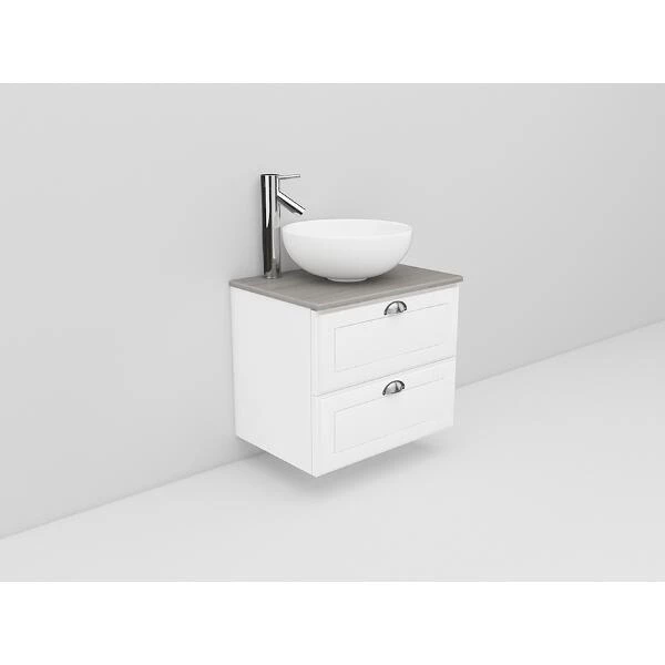 Badrumsmöbel Flexline Modell 13 60cm, Vit, Fasad Ram | Stuvbutiken