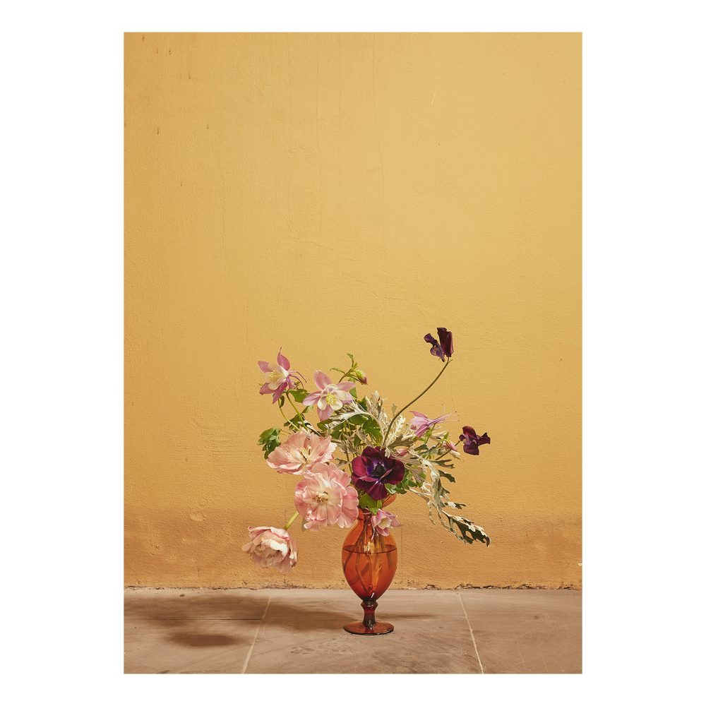 Blomst 02 Ochra poster, 30x40 cm