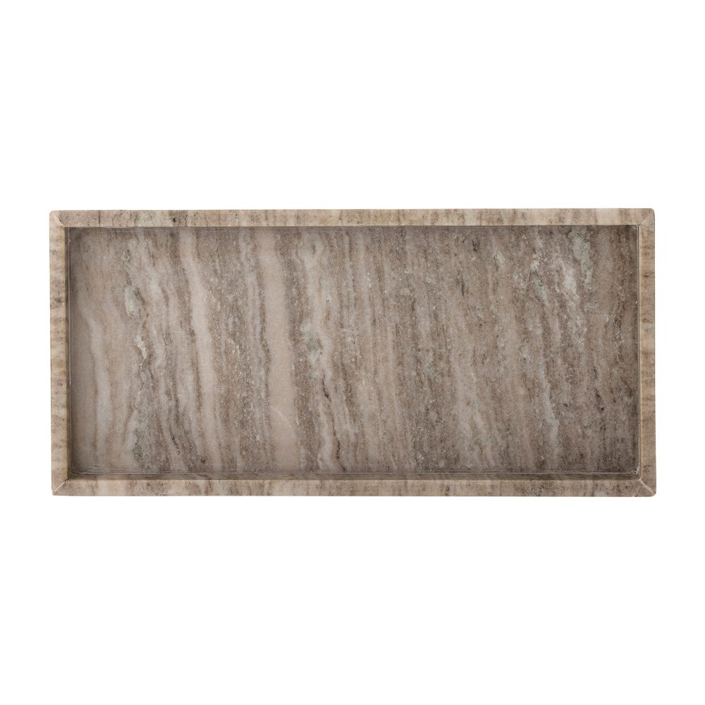 Majsa bricka marmor 18x38 cm, Brun