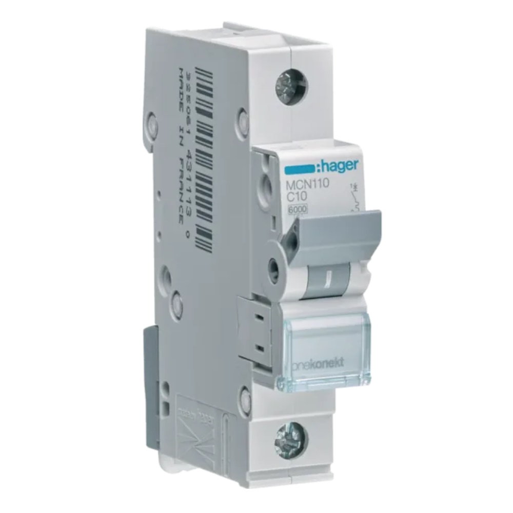 Miniatyrbrytare 1Pol C-Kurva 10A 6kA 230-400V IP20 Hager