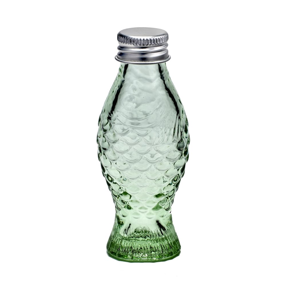 Fish & Fish flaska med lock 5 cl, Green