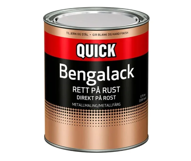 Bengalack Direkt på Rost Quick Blank 0,68 L Svart