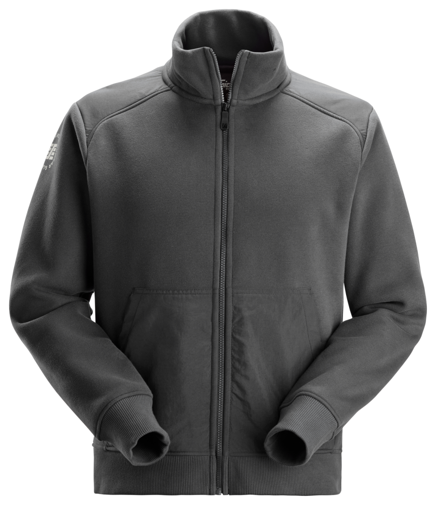 SWEATSHIRTJACKA SNICKERS WORKWEAR TECH CORD, STÅLGRÅ/MÖRKGRÅ STL XS