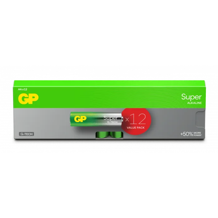 GP Batteries Super Alkaline 15A/LR6 Batteri alkaliskt, AA, 12-pack