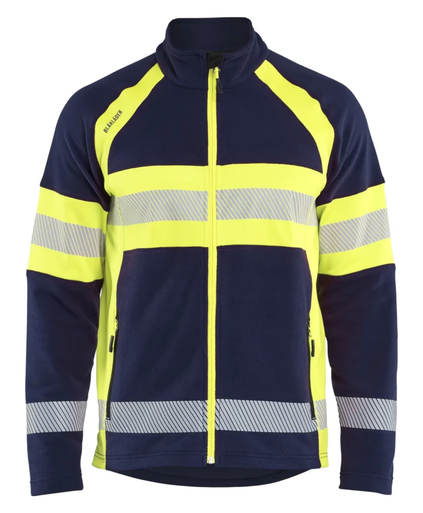 Blåkläder 4713 Fleecejacka varsel klass 1, microfleece Svart/gul