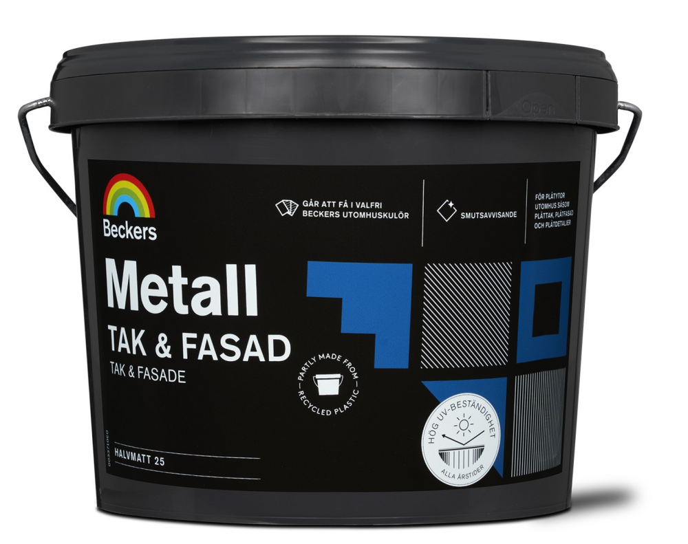 METALL BECKERS TAK&FASAD SVART 3L