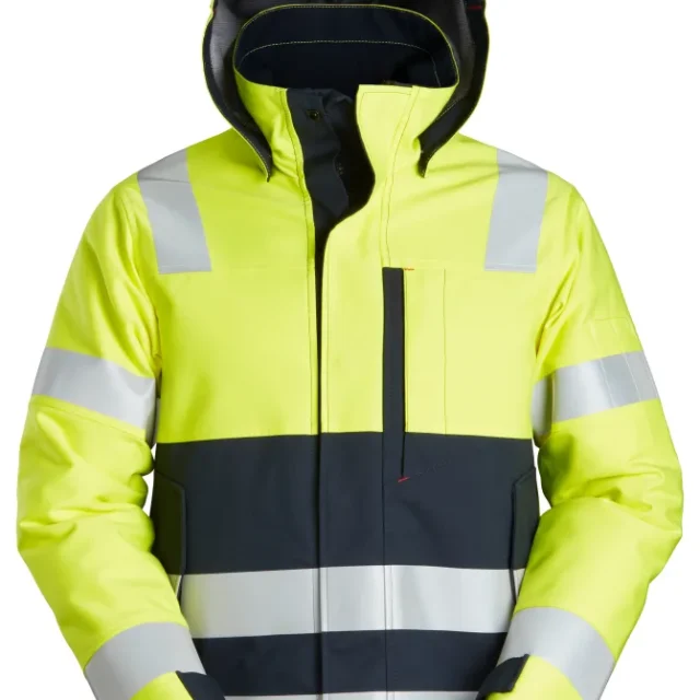 Snickers Workwear 1162-6695 Vinterjacka varsel, gul/marinblå, flamskydd 3XL
