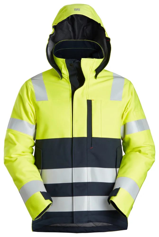 Snickers Workwear 1162-6695 Vinterjacka varsel, gul/marinblå, flamskydd 3XL
