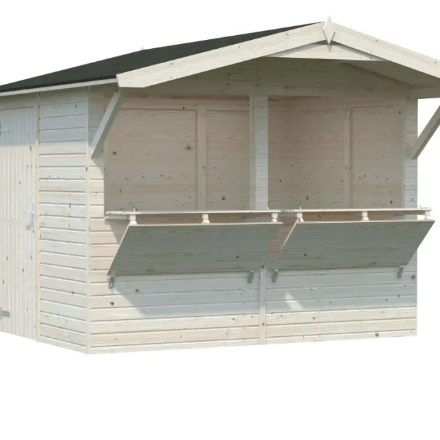 Palmako Stella Kiosk 5,2 m²/inv. 5 m², utan golv, impr. natur