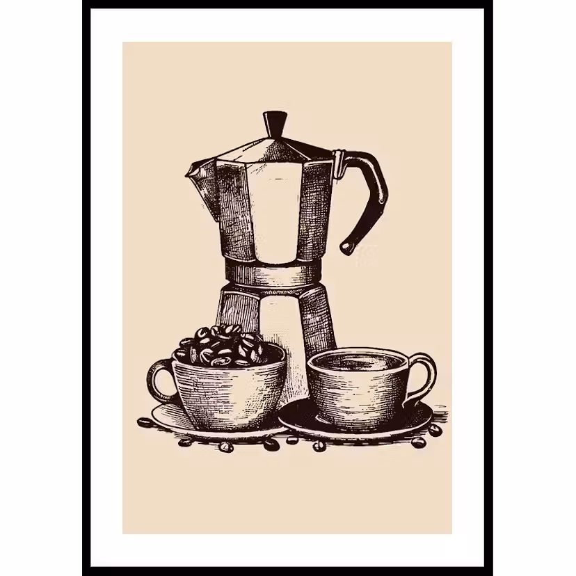 Poster Gallerix Old Italian Coffee Maker 30x40 cm