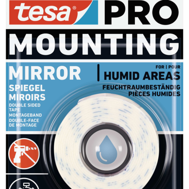 MONTERINGSTEJP TESA PRO SPEGEL 19MM 1,5M