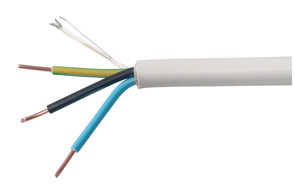KABEL BÅREBO EKLK 3X1.5 VIT 250M, BOBIN