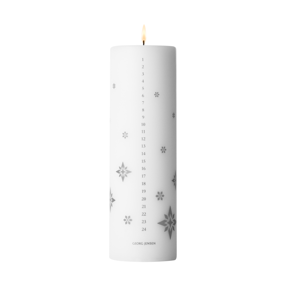 2024 års kalenderljus 25 cm, Silver