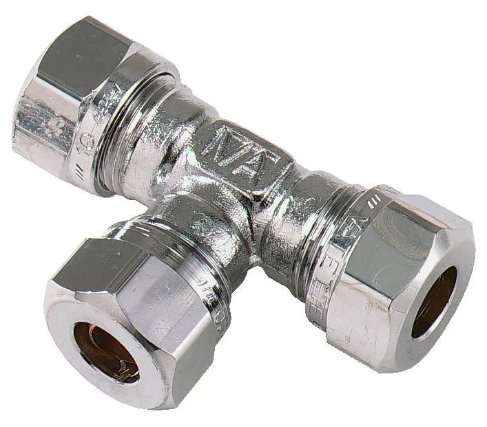 Vatette FG037080020 T-koppling 90°, förkromad 18 mm