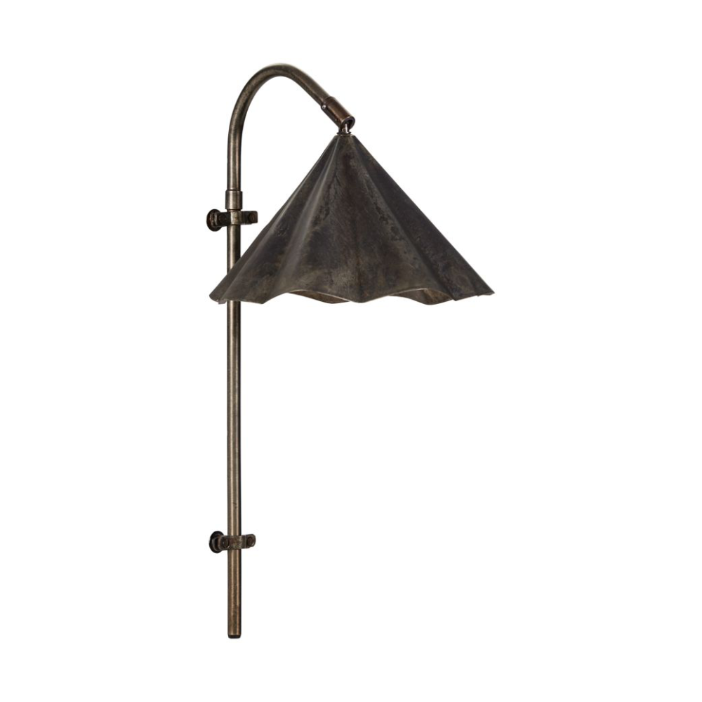 Flola vägglampa 51 cm, Antik brun