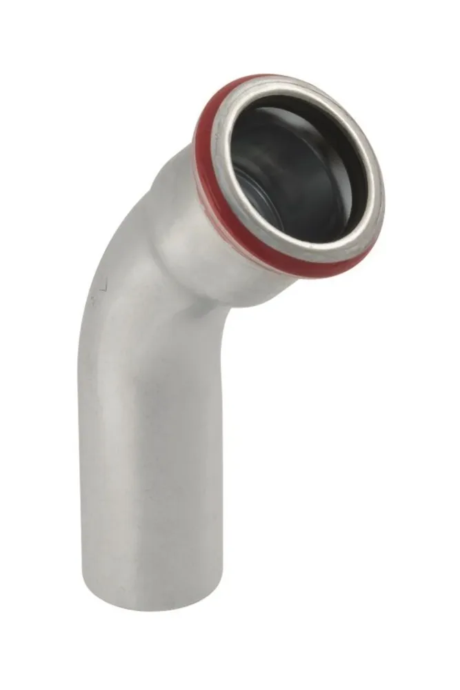 Geberit 1551094 Böj 45°, 1 muff, pressmuff x spetsände 18 x 18 mm