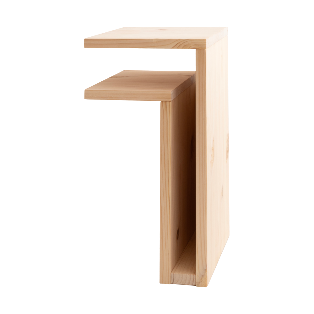 F-shelf Play DIY vägghylla, Pine, left