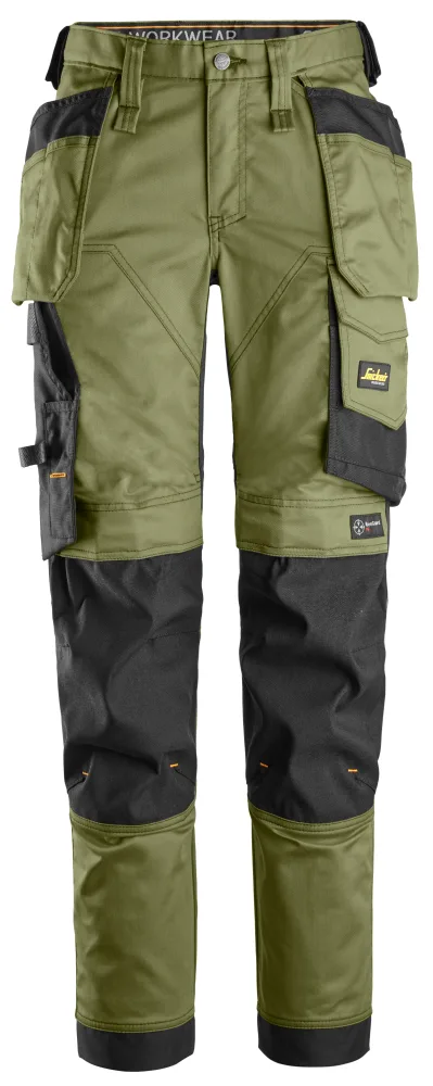 Snickers Workwear 6247-3104 Arbetsbyxa khakigrön/svart 36
