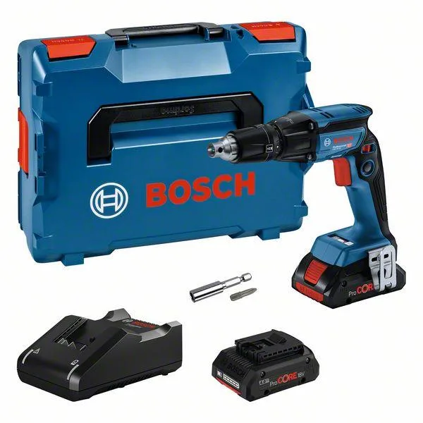 Bosch GTB 18V-45 Gipsskruvdragare med väska, 4,0 Ah-batterier och laddare