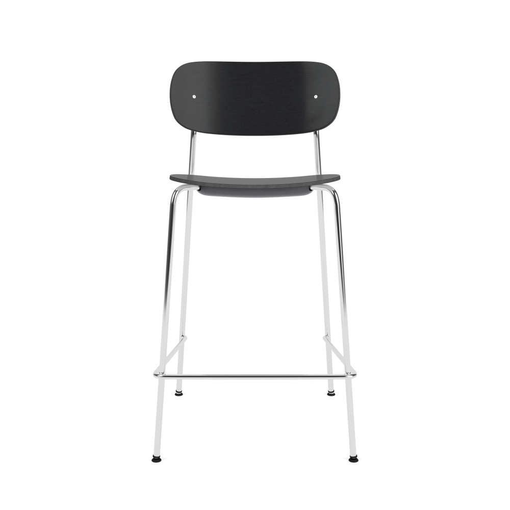 Co Bar Chair barstol, Svart ek-kromat stål, 65 cm