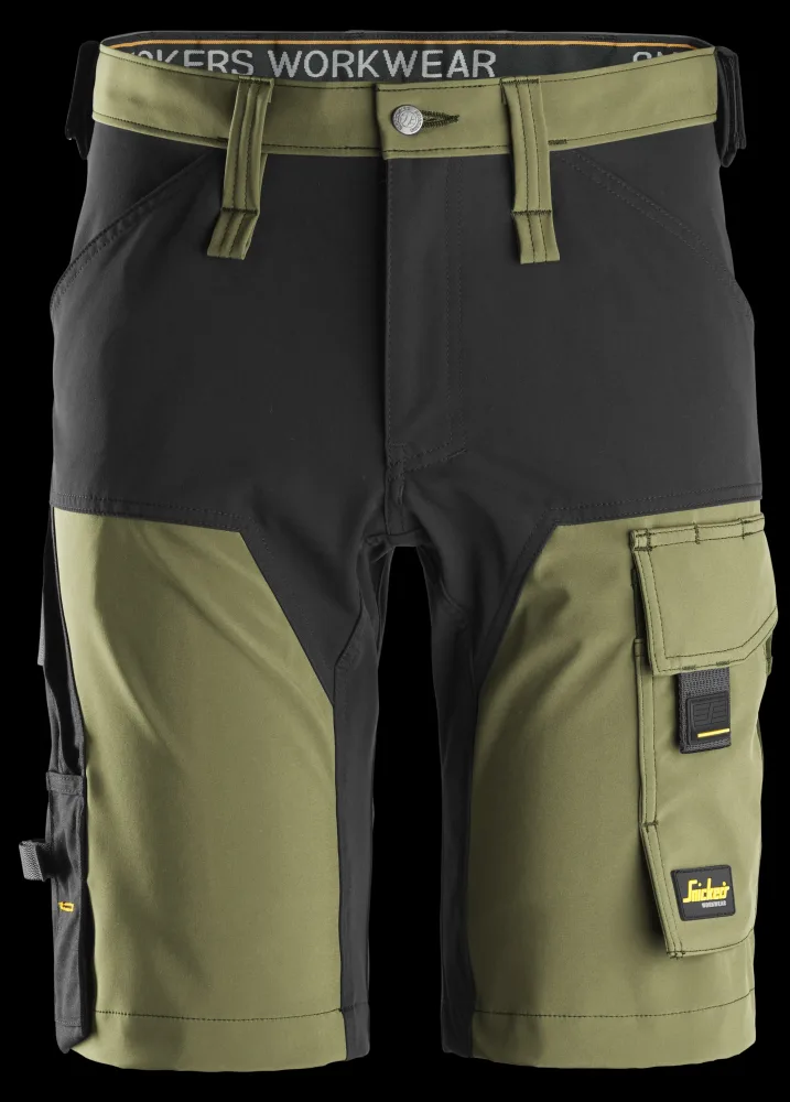 Snickers Workwear 6175 Fullstretchshorts grön/svart 50