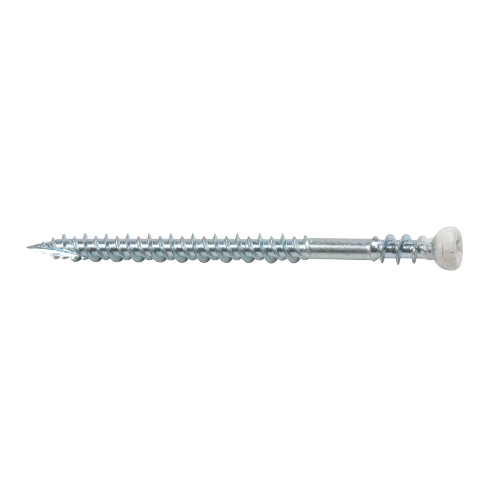 Listskruv Vit, 3.9x41mm, Blankförsinkad (fzb), 150st