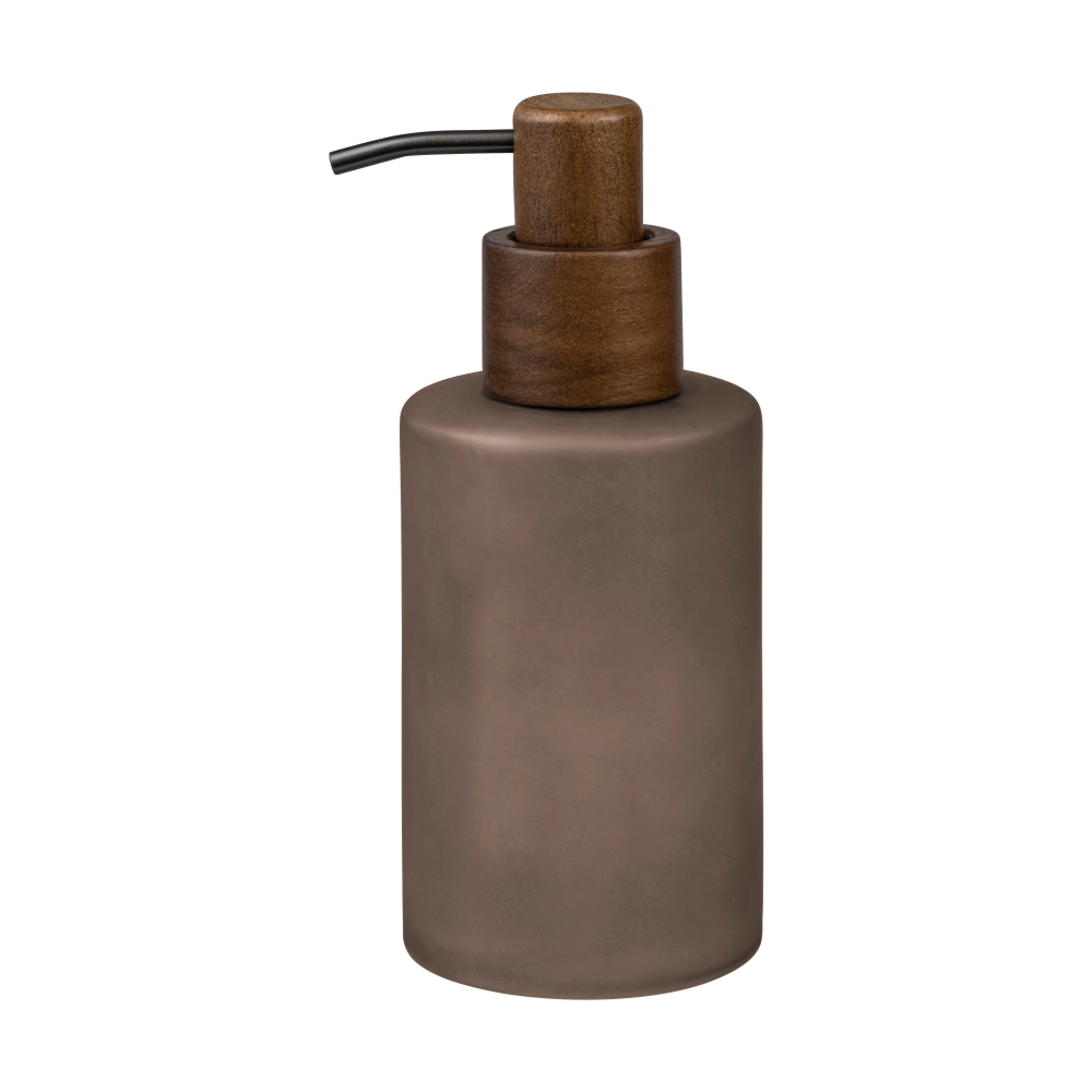 Modest tvålpump hög, Walnut