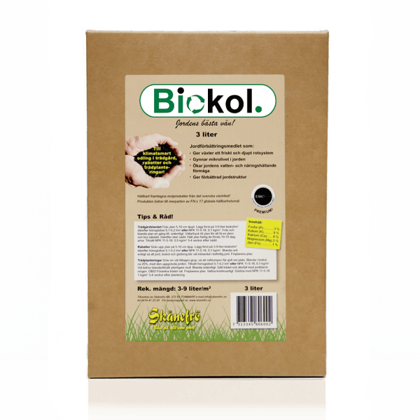 Skånefrö Biokol 3 liter