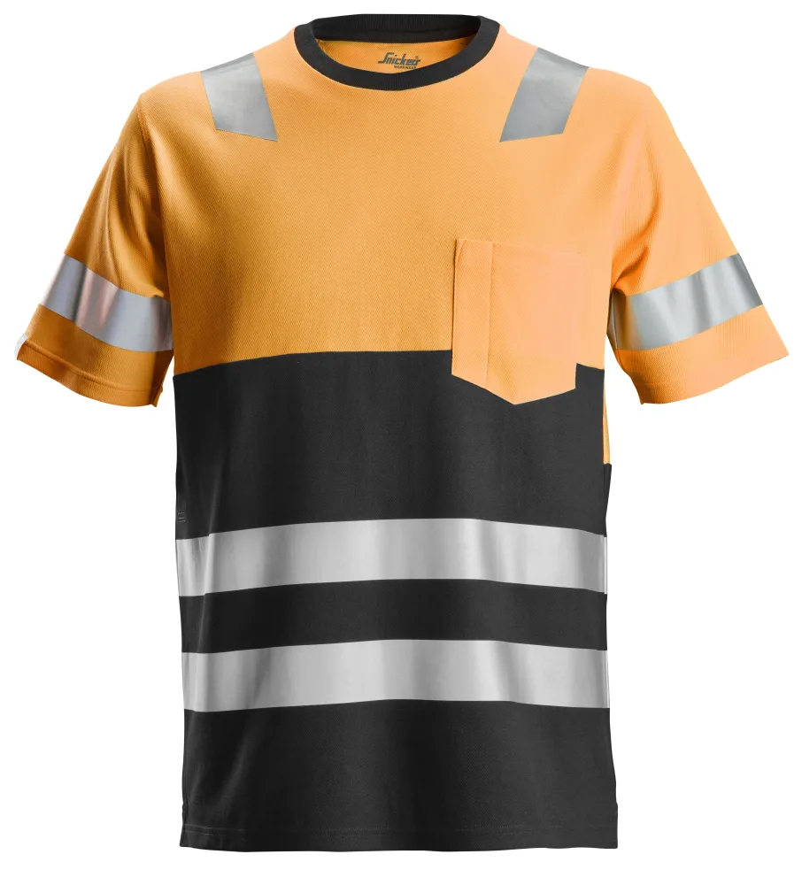 Snickers Workwear 2534 AllroundWork T-shirt varsel, orange/svart Varsel, Orange/Svart