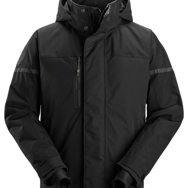 JACKA SNICKERS WORKWEAR VATTENTÄT FODRAD AW, SVART STL XXL