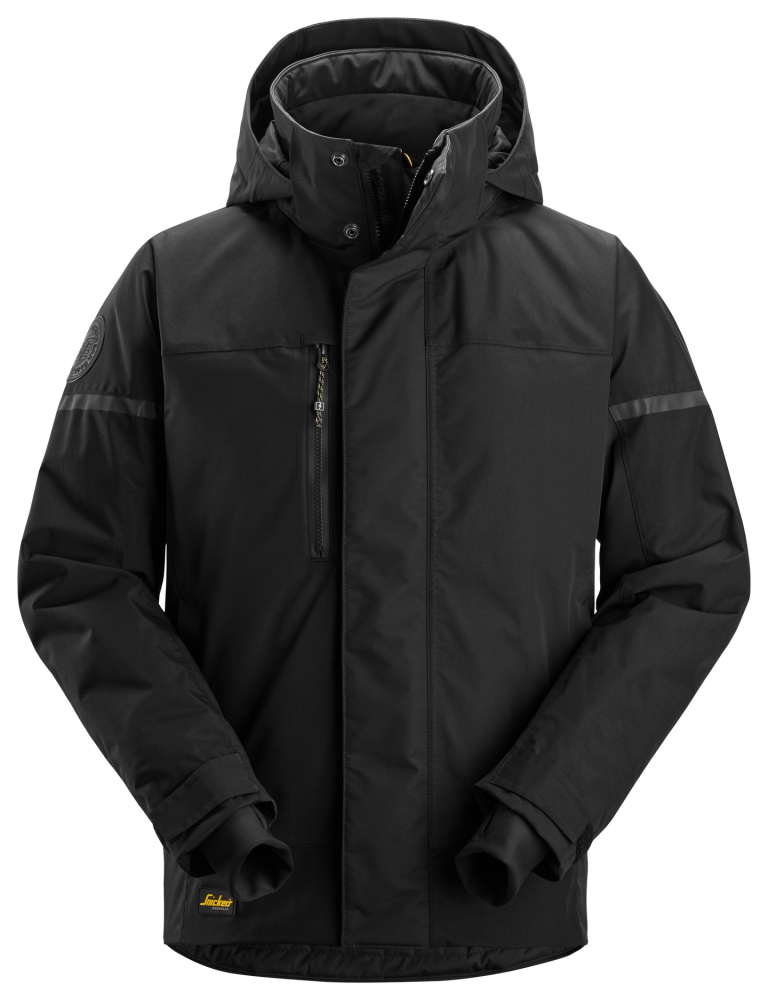 JACKA SNICKERS WORKWEAR VATTENTÄT FODRAD AW, SVART STL XXL