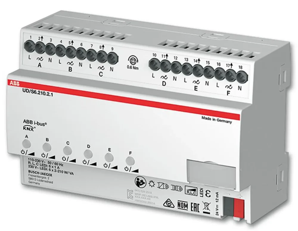 ABB 2CKA006197A0047 Dimmer 210 W Antal utgångar: 4 - Bild 2
