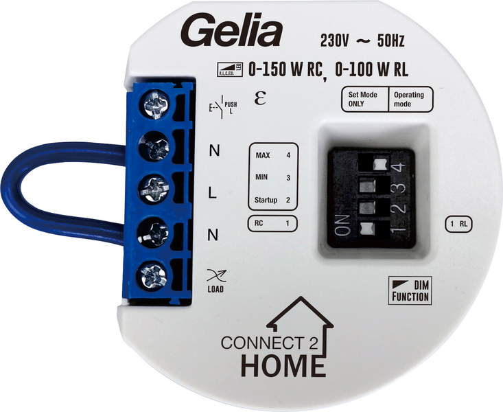 DIMMERPUCK GELIA 3-TRÅD LED 0-150W, CONNECT 2 HOME