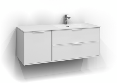 TVÄTTSTÄLLSSKÅP SVEDBERGS EPOS RELIEF VIT 2+1L ÖPPEN INTHT 120X45,3X45CM HÖ