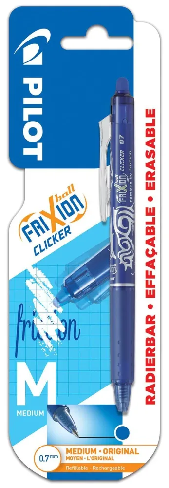 Pilot FriXion Ball Clicker Penna raderbar, 0,7 mm Röd