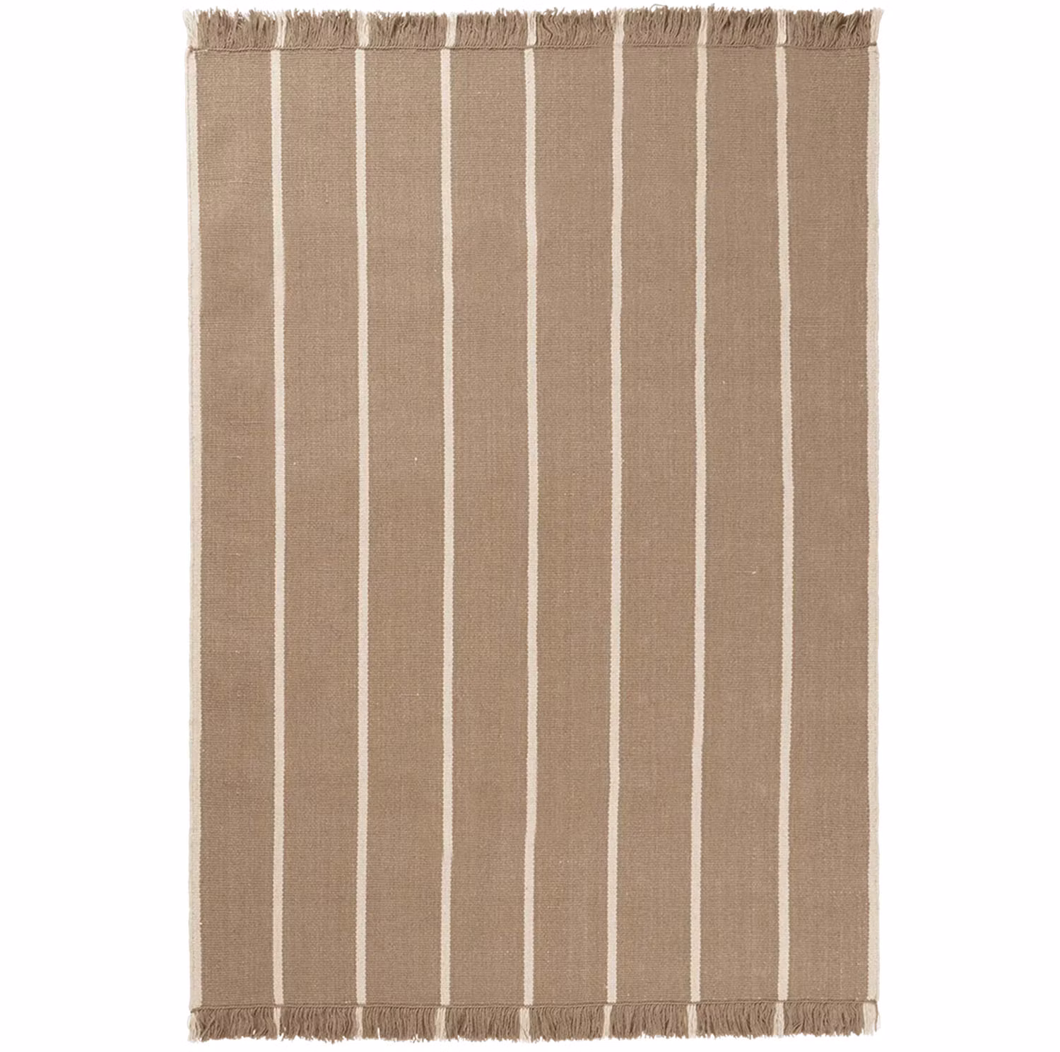 Calm Kelim Matta 140x200 cm Off-white / Dark Sand
