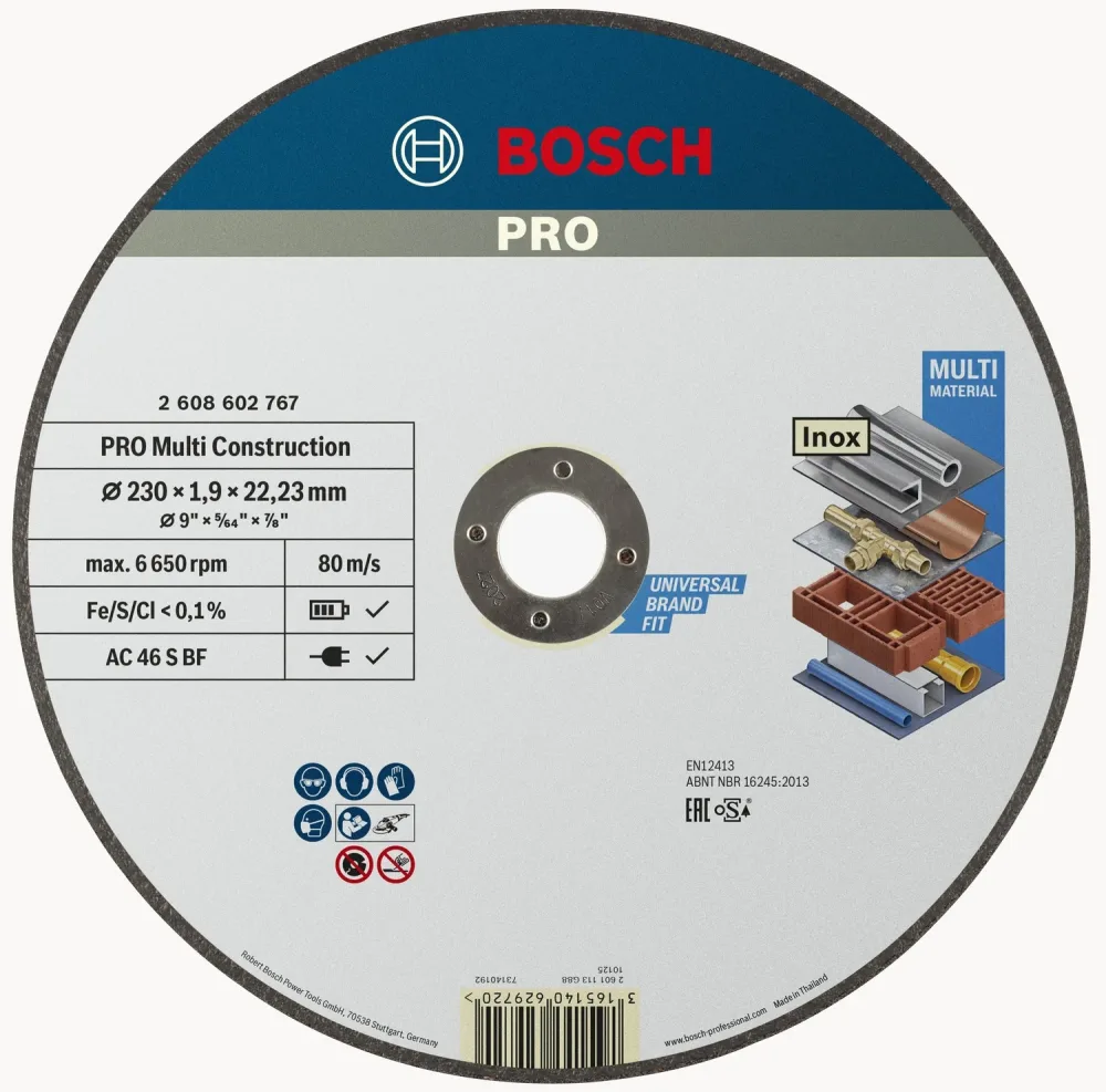 Bosch PRO Multi Construction 2608602767 Kapskiva 230x1,9 mm