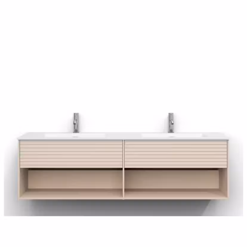 Tvättställsskåp Svedbergs Epos 160x45 med 1+1 Lådor